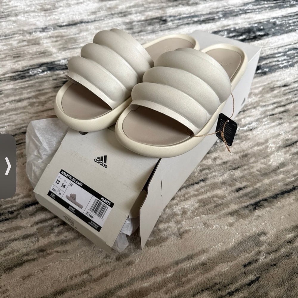 Adidas ZPLAASH Slide Slippers Beige IG6875 Mens Size 13 women’s 14